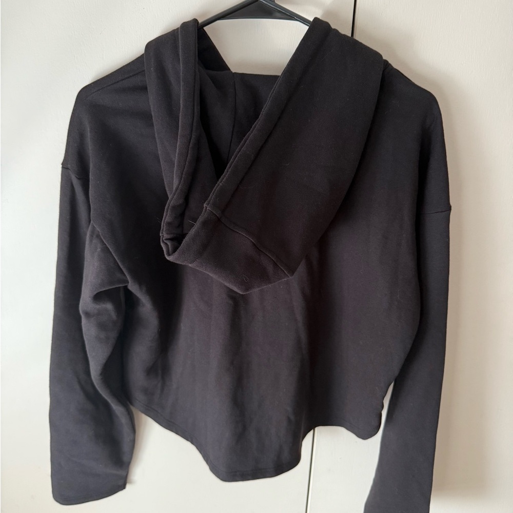 Women's Juicy Couture Cropped Black Hoodie With Embroidery Size L - Picture 2 of 5